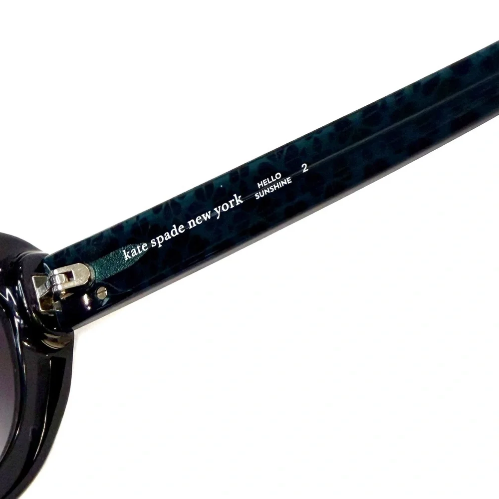 KATE SPADE NEW YORK Black Everett Round Cat Eye Sunglasses NWT